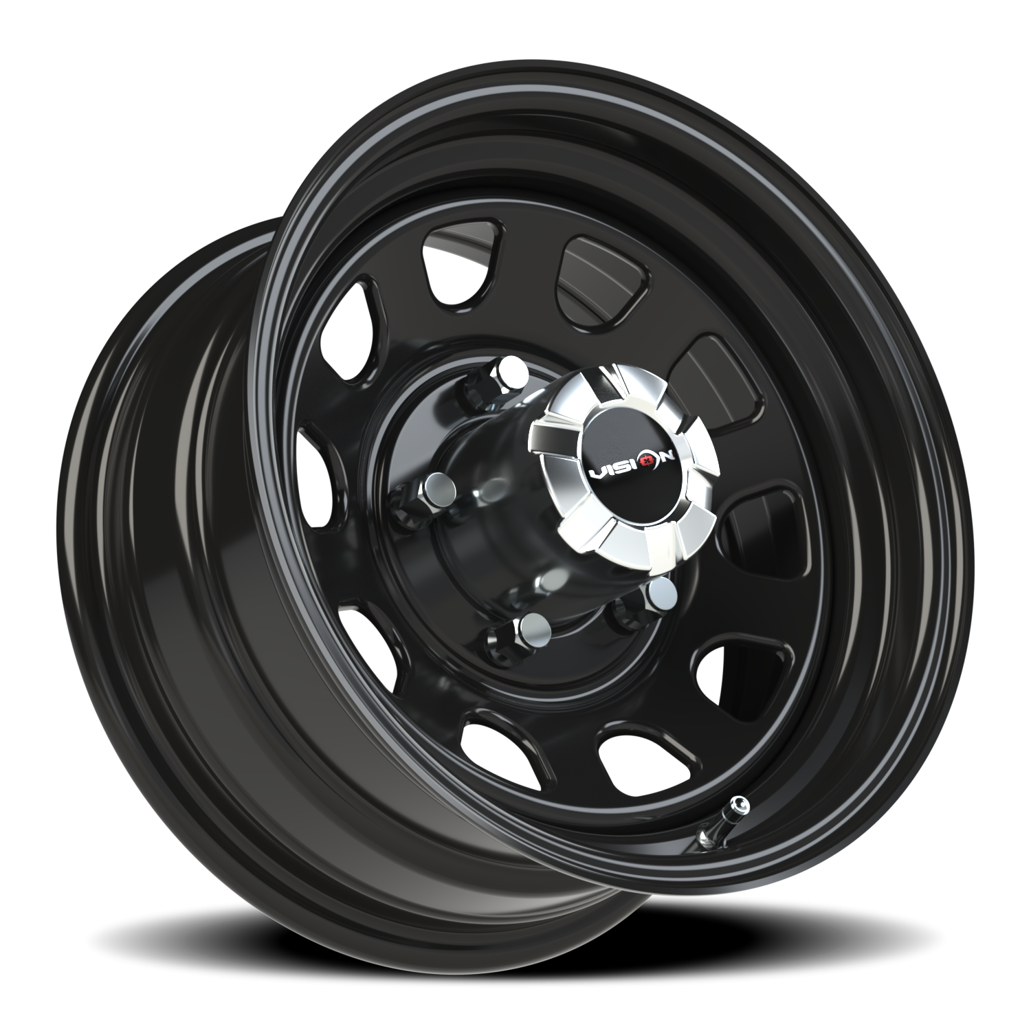 Vision Steel 15X7 Gloss Black Wheel