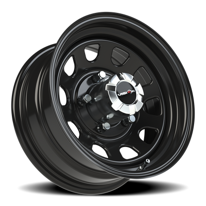 Vision Steel 15X7 Gloss Black Wheel