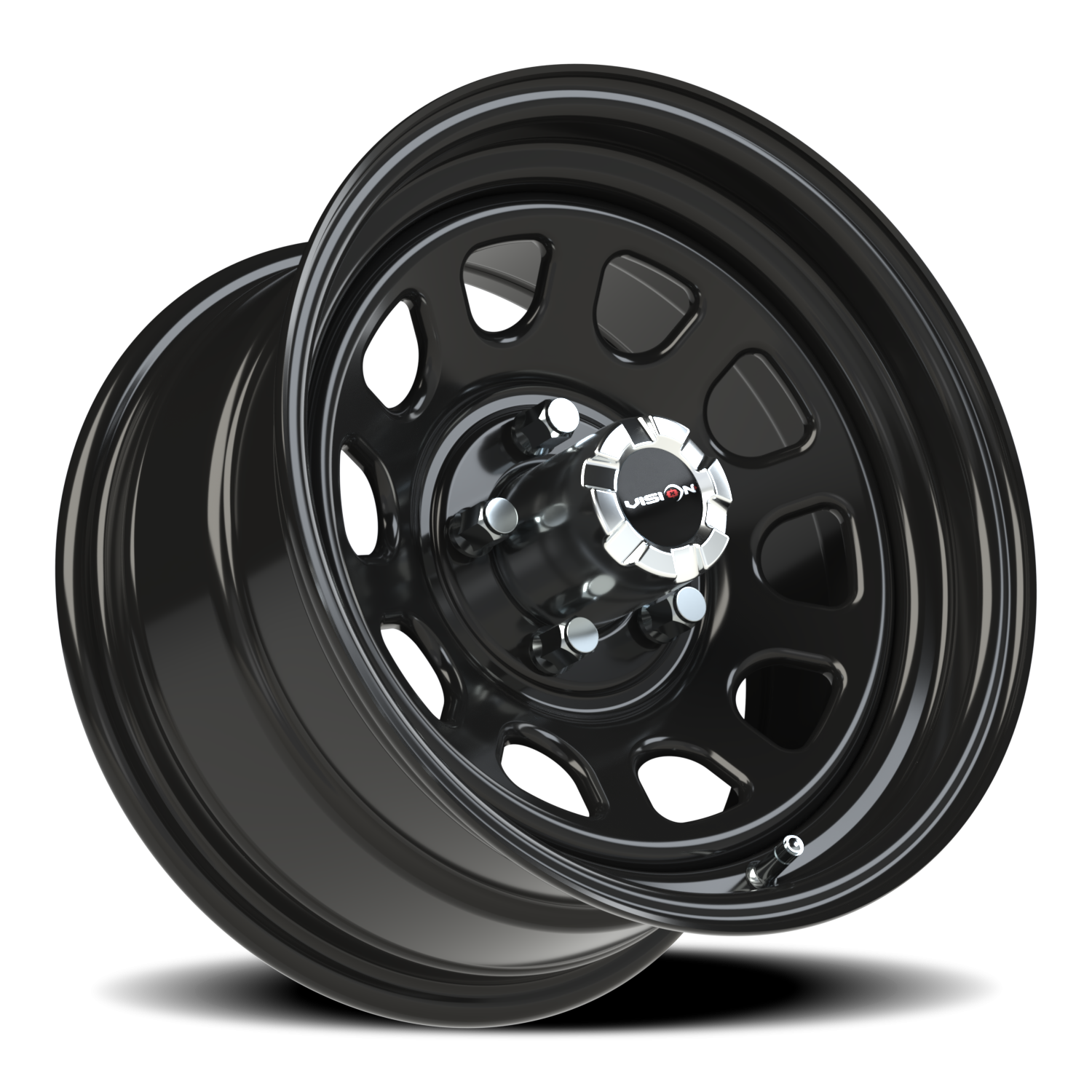 Vision Steel 15X8 Gloss Black Wheel