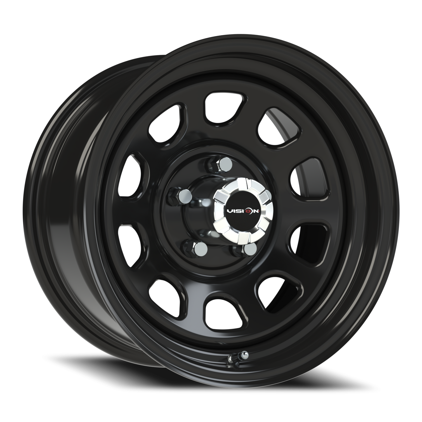 Vision Steel 15X8 Gloss Black Wheel