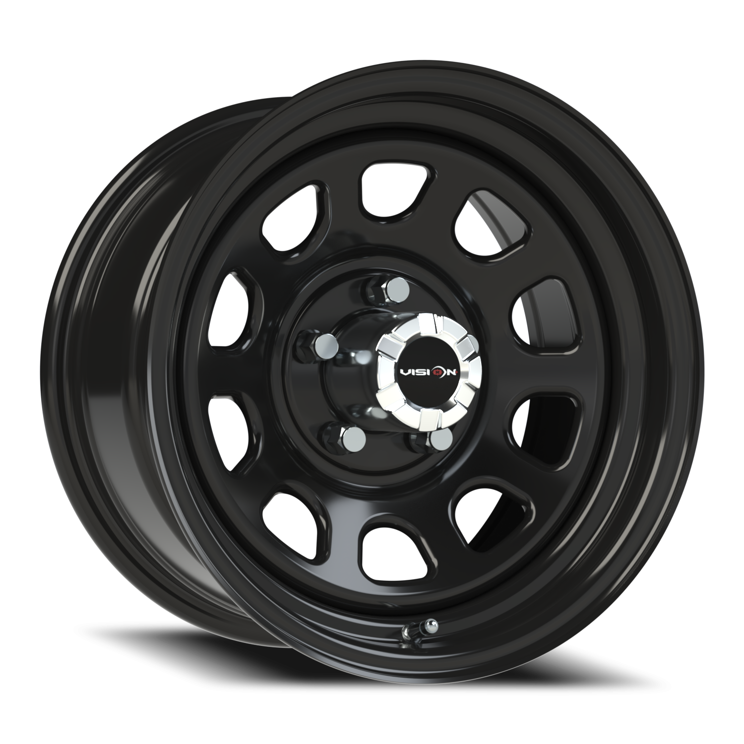 Vision Steel 15X8 Gloss Black Wheel