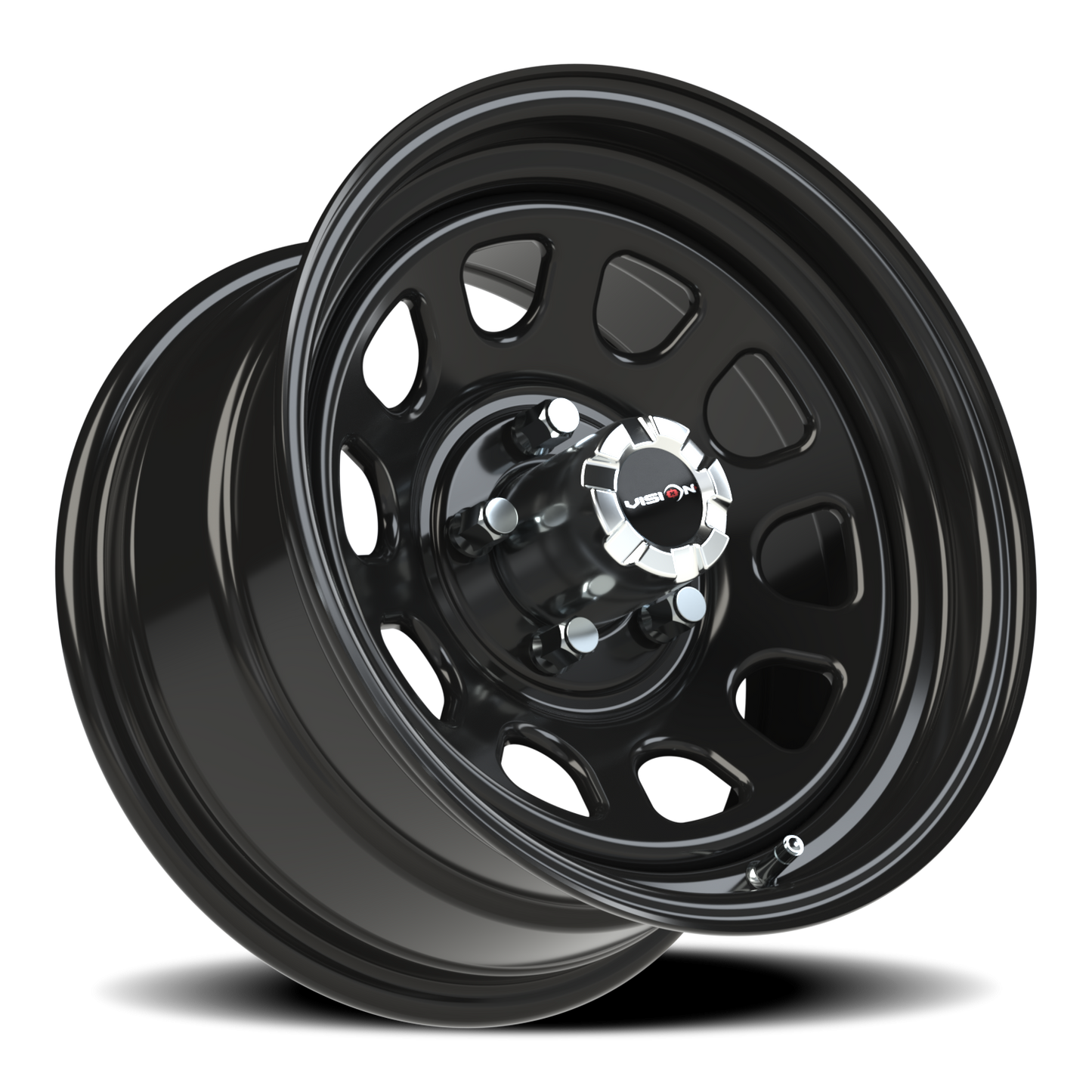 Vision Steel 15X8 Gloss Black Wheel