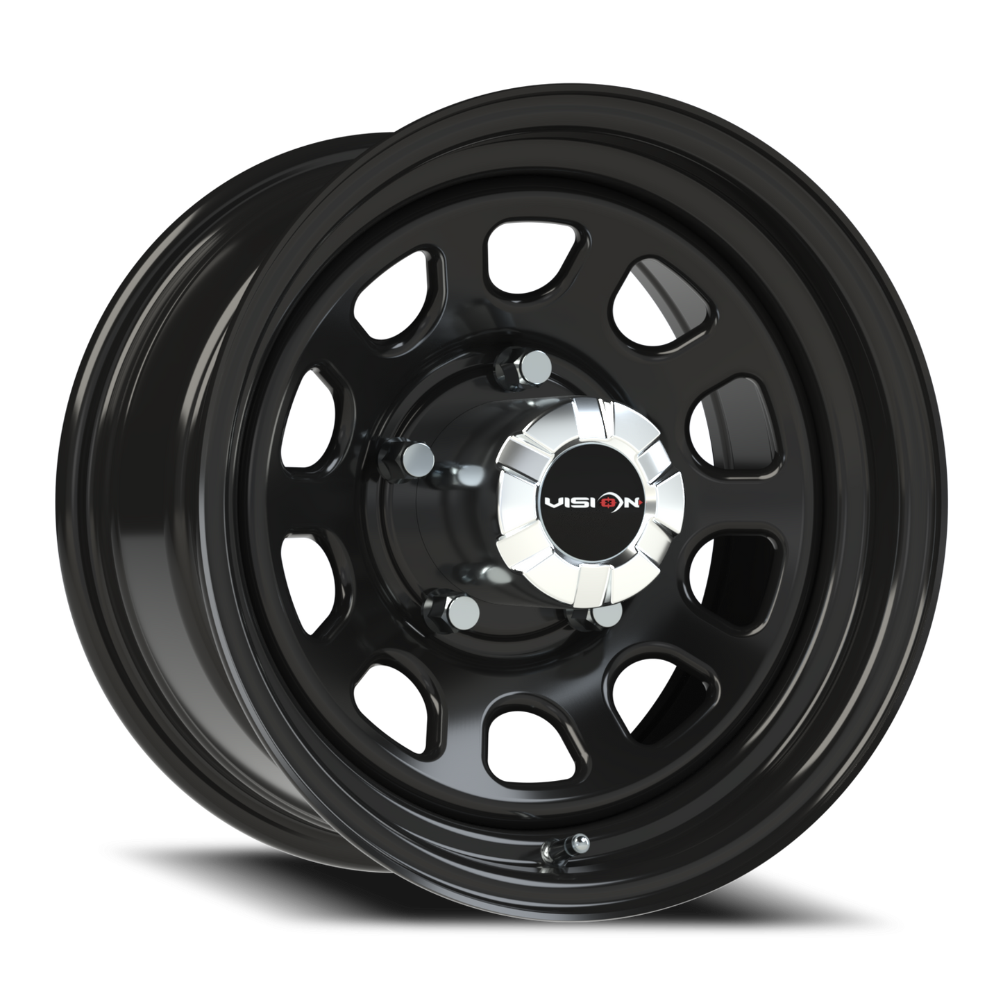 Vision Steel 15X8 Gloss Black Wheel