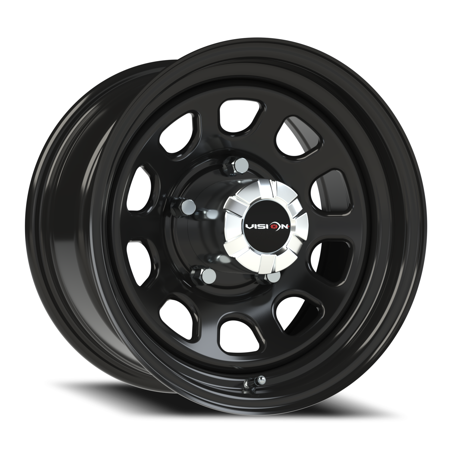 Vision Steel 15X8 Gloss Black Wheel