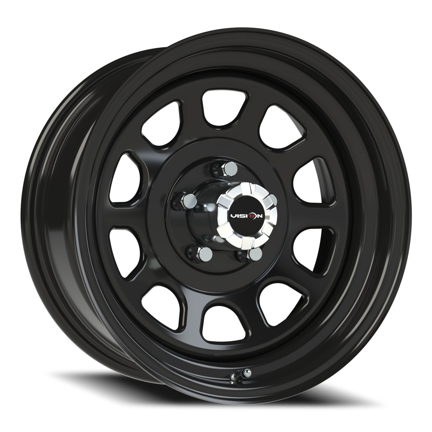 Vision Steel 16X7 Gloss Black Wheel