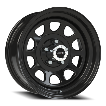 Vision Steel 16X7 Gloss Black Wheel