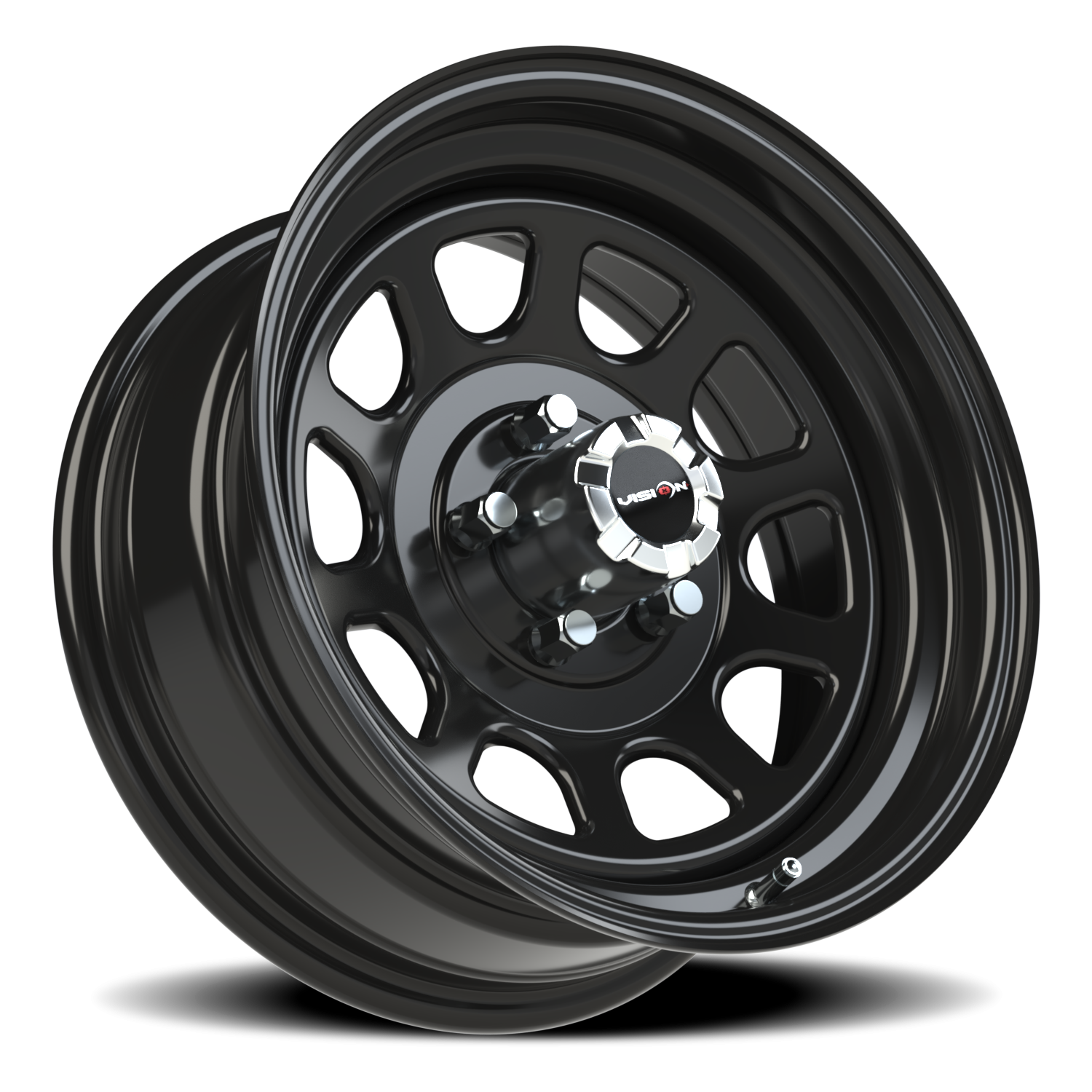 Vision Steel 16X7 Gloss Black Wheel