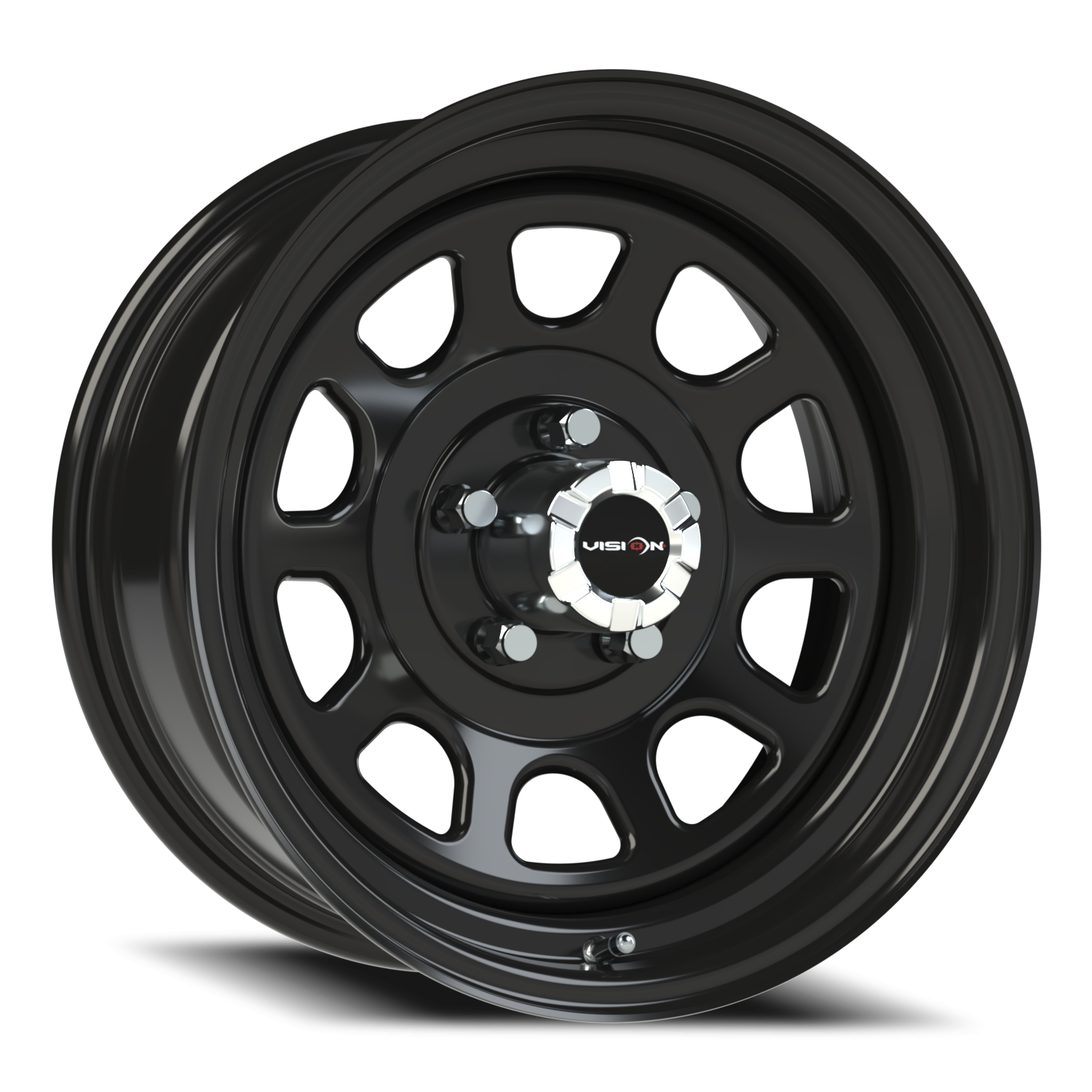 Vision Steel 16X7 Gloss Black Wheel