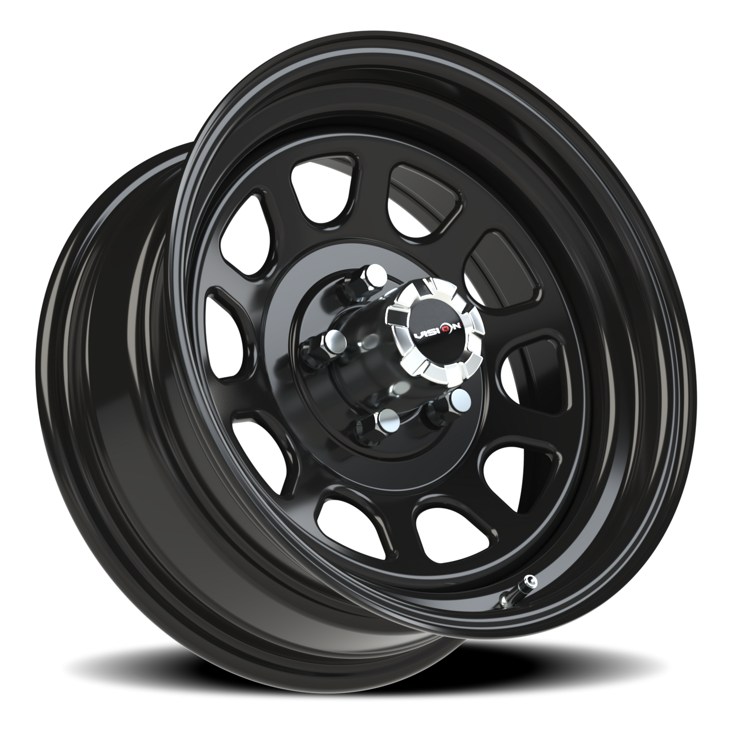 Vision Steel 16X7 Gloss Black Wheel