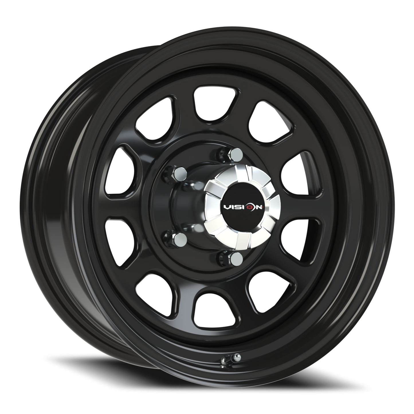 Vision Steel 16X7 Gloss Black Wheel