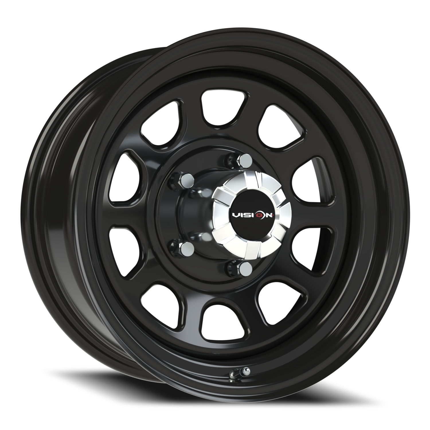 Vision Steel 16X7 Gloss Black Wheel