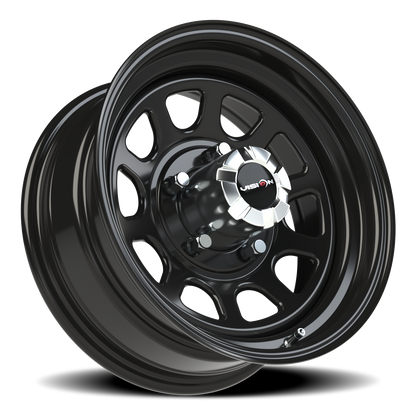 Vision Steel 16X7 Gloss Black Wheel