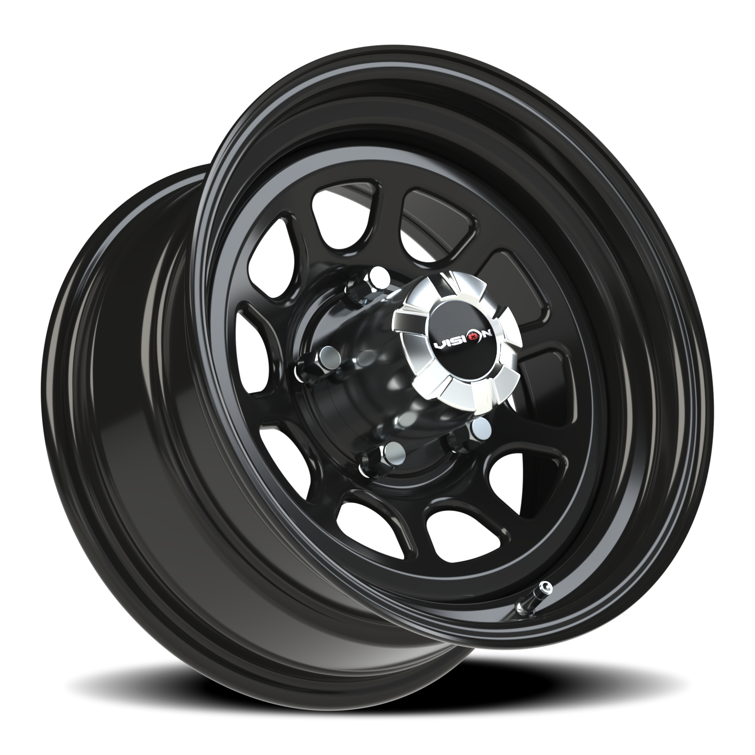 Vision Steel 16X8 Gloss Black Wheel