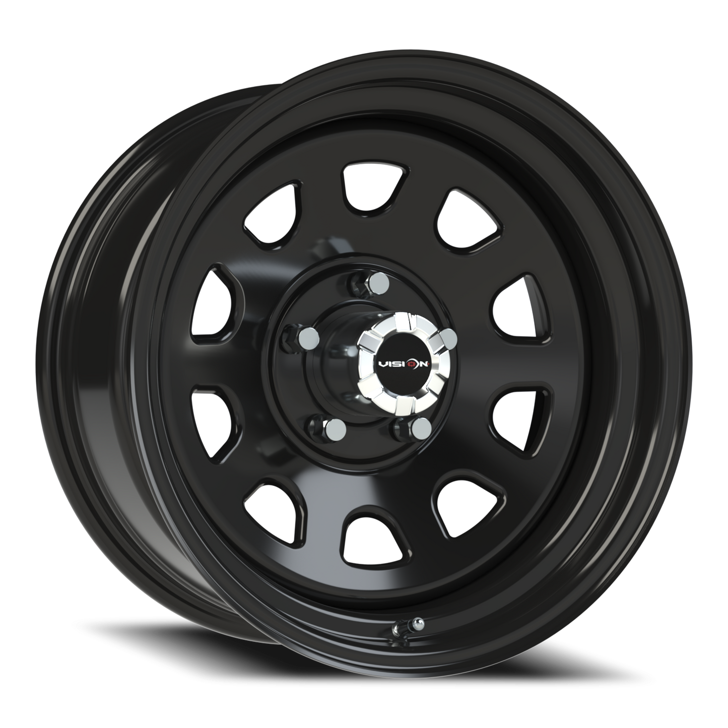 Vision Steel 17X8 Gloss Black Wheel