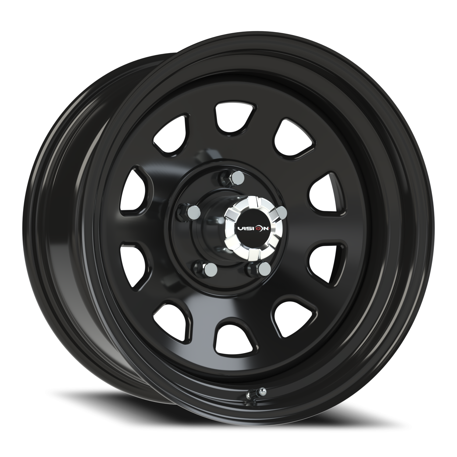 Vision Steel 17X8 Gloss Black Wheel