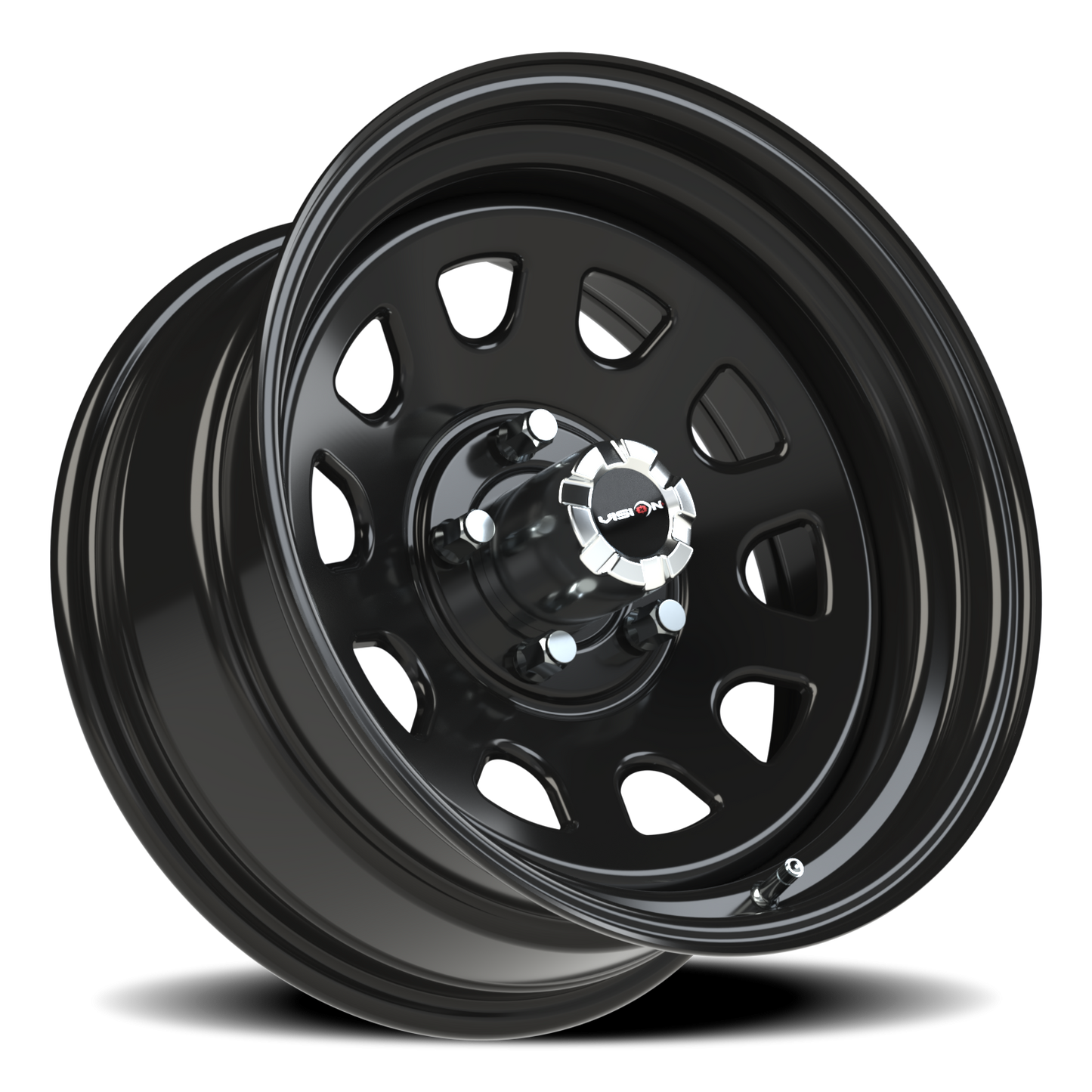 Vision Steel 17X8 Gloss Black Wheel