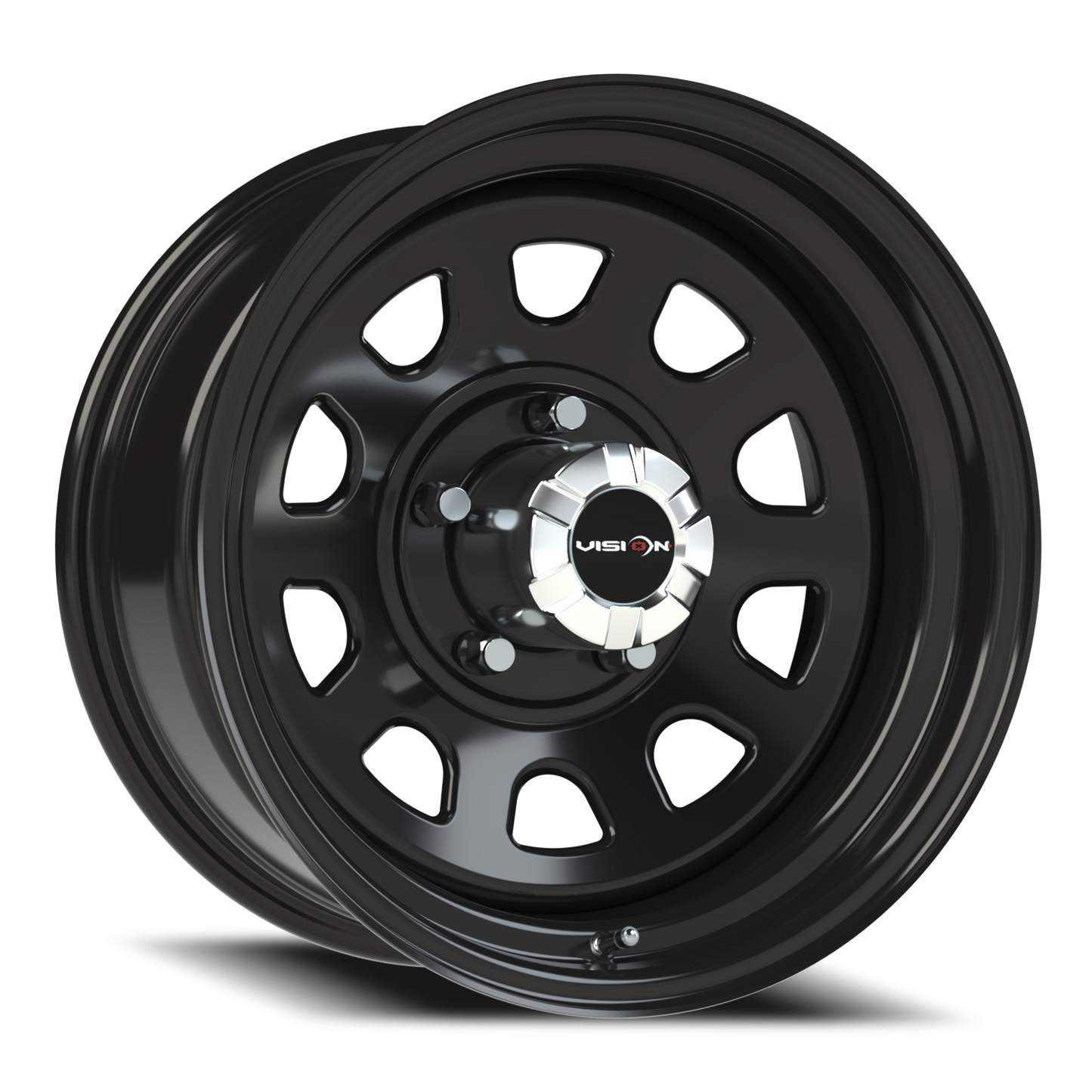 Vision Steel 17X8 Gloss Black Wheel