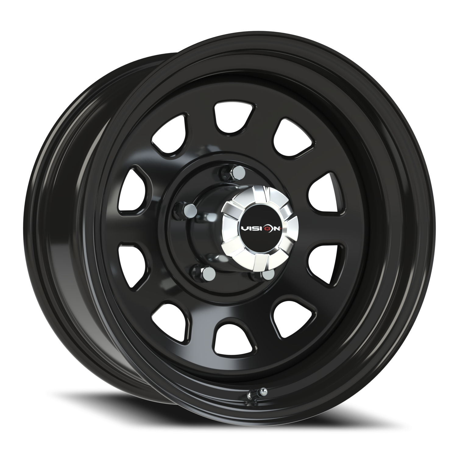 Vision Steel 17X8 Gloss Black Wheel