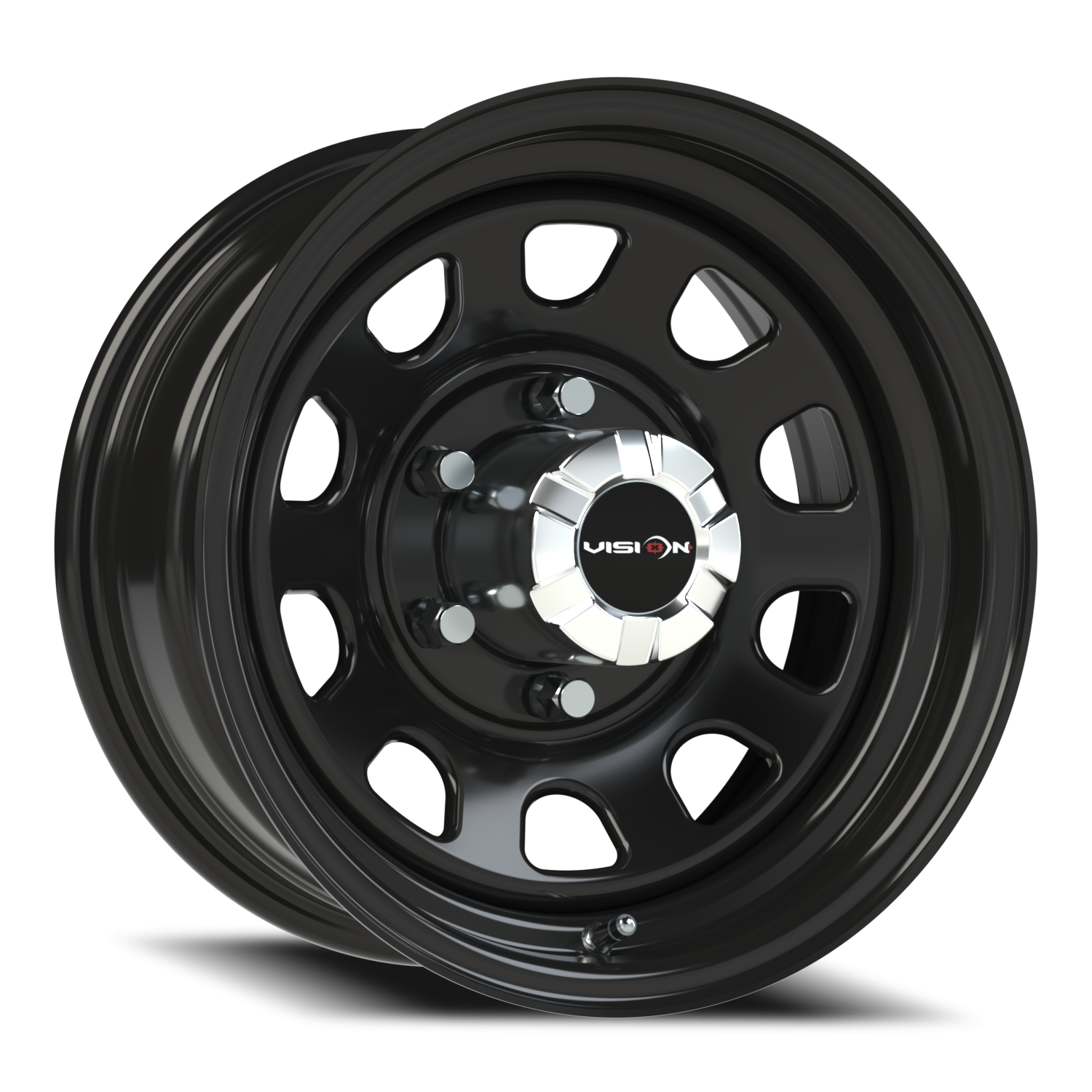 Vision Steel 15X7 Gloss Black Wheel