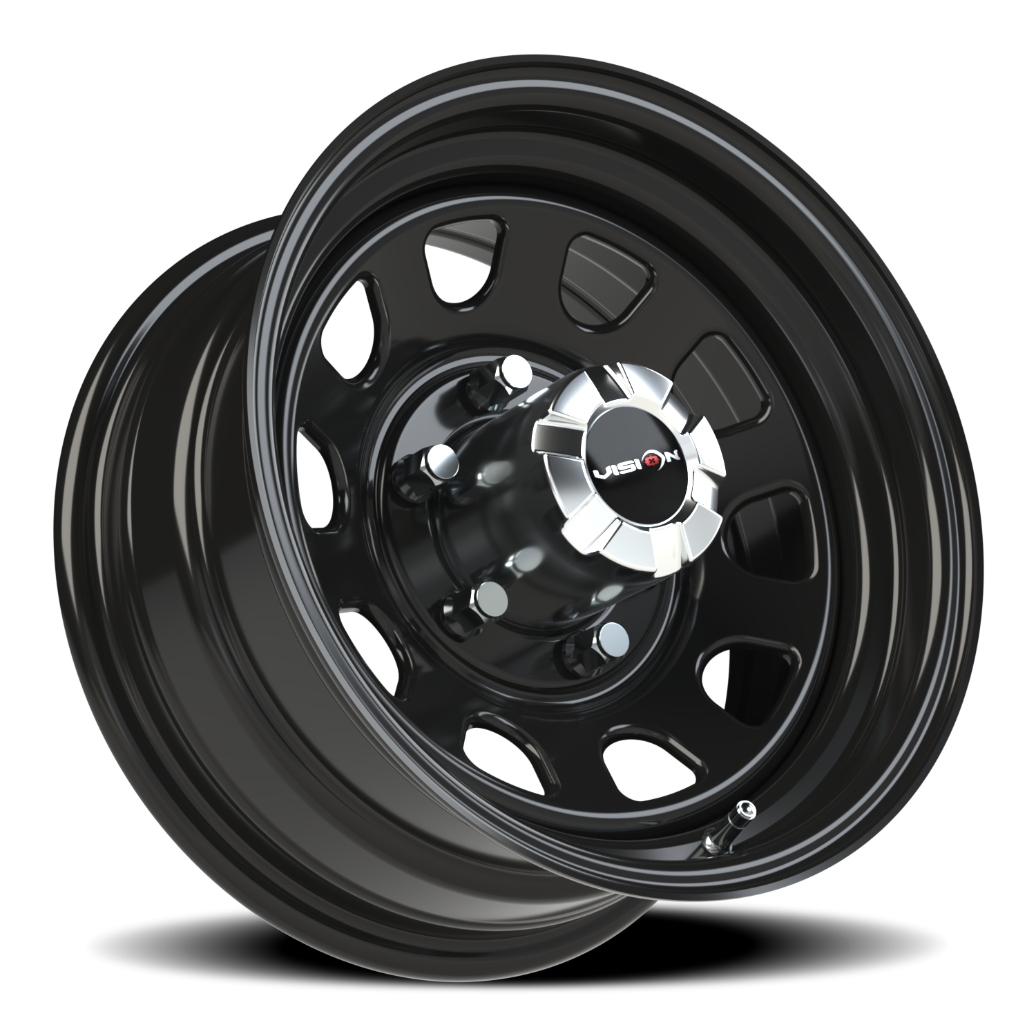 Vision Steel 15X7 Gloss Black Wheel
