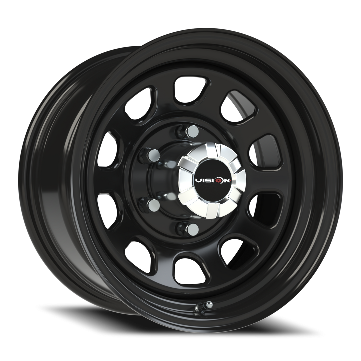 Vision Steel 15X8 Gloss Black Wheel