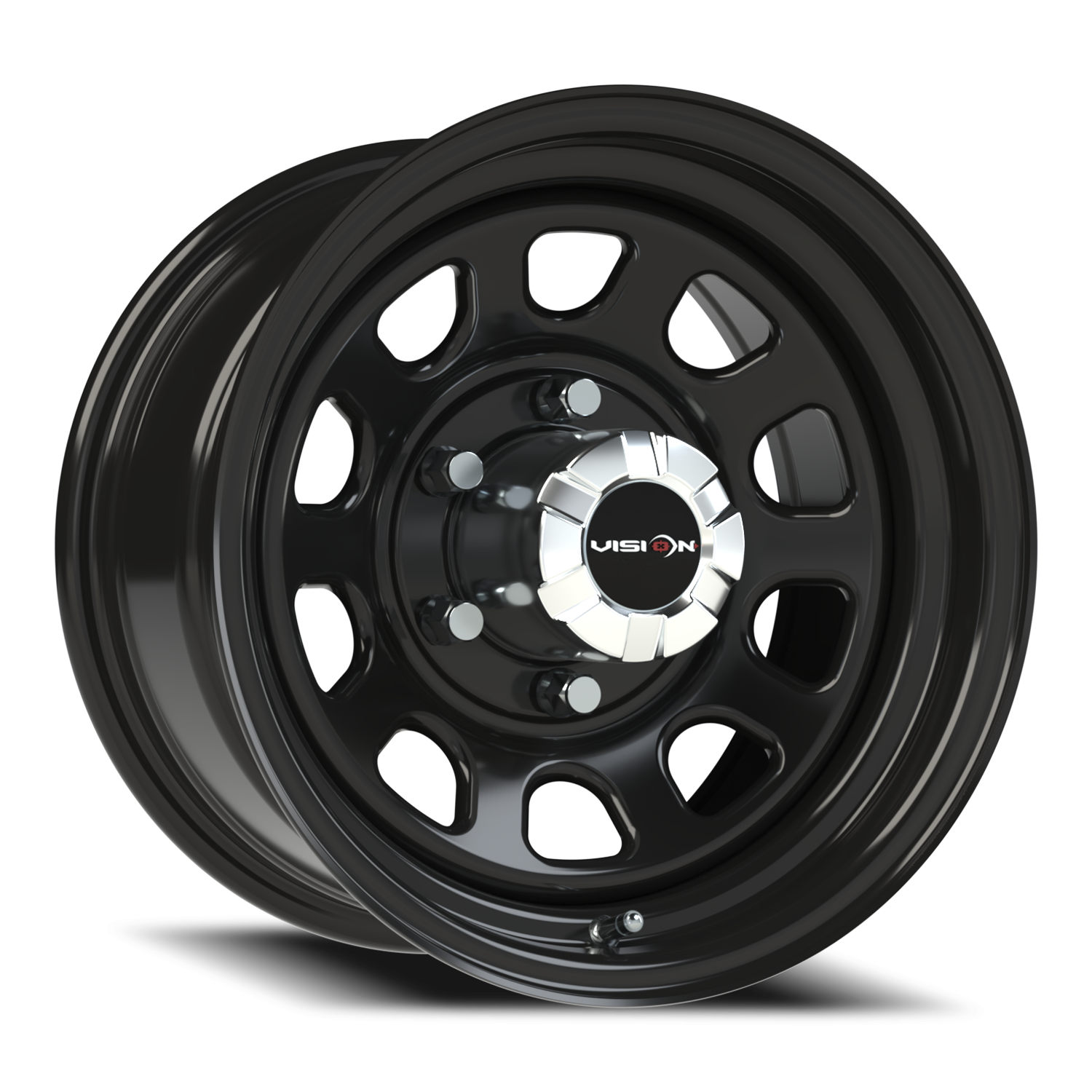 Vision Steel 15X8 Gloss Black Wheel