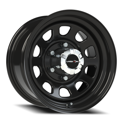 Vision Steel 15X8 Gloss Black Wheel