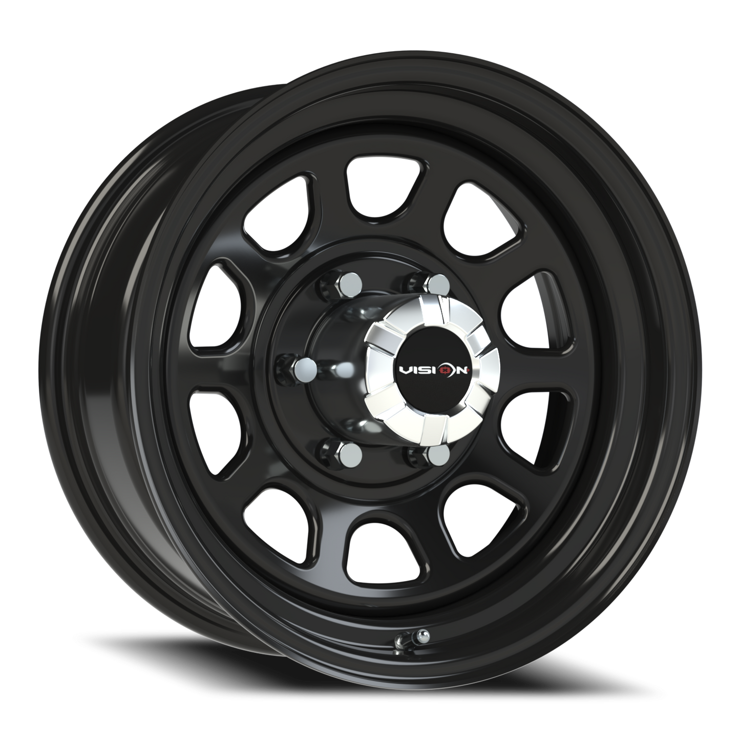 Vision Steel 16X7 Gloss Black Wheel