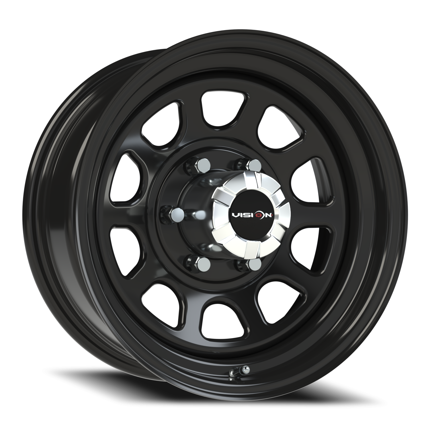 Vision Steel 16X7 Gloss Black Wheel