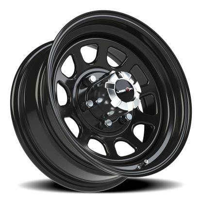Vision Steel 16X7 Gloss Black Wheel