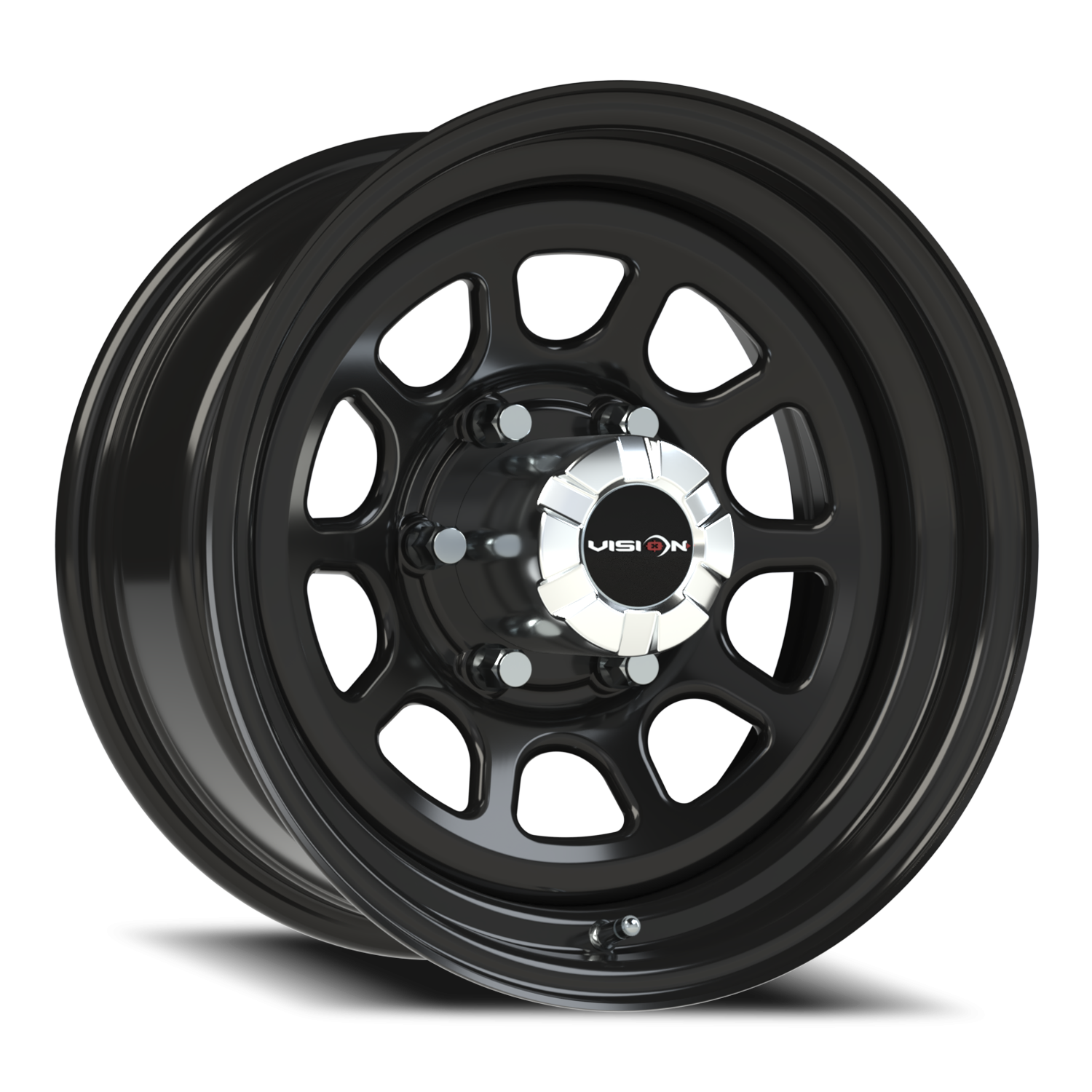Vision Steel 16X8 Gloss Black Wheel