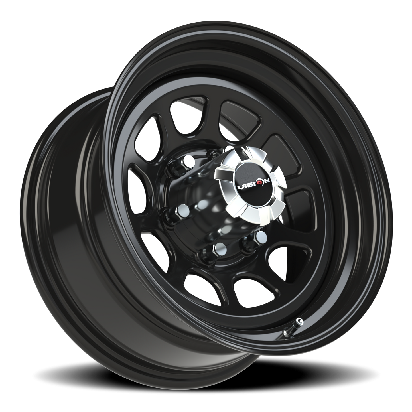 Vision Steel 16X8 Gloss Black Wheel