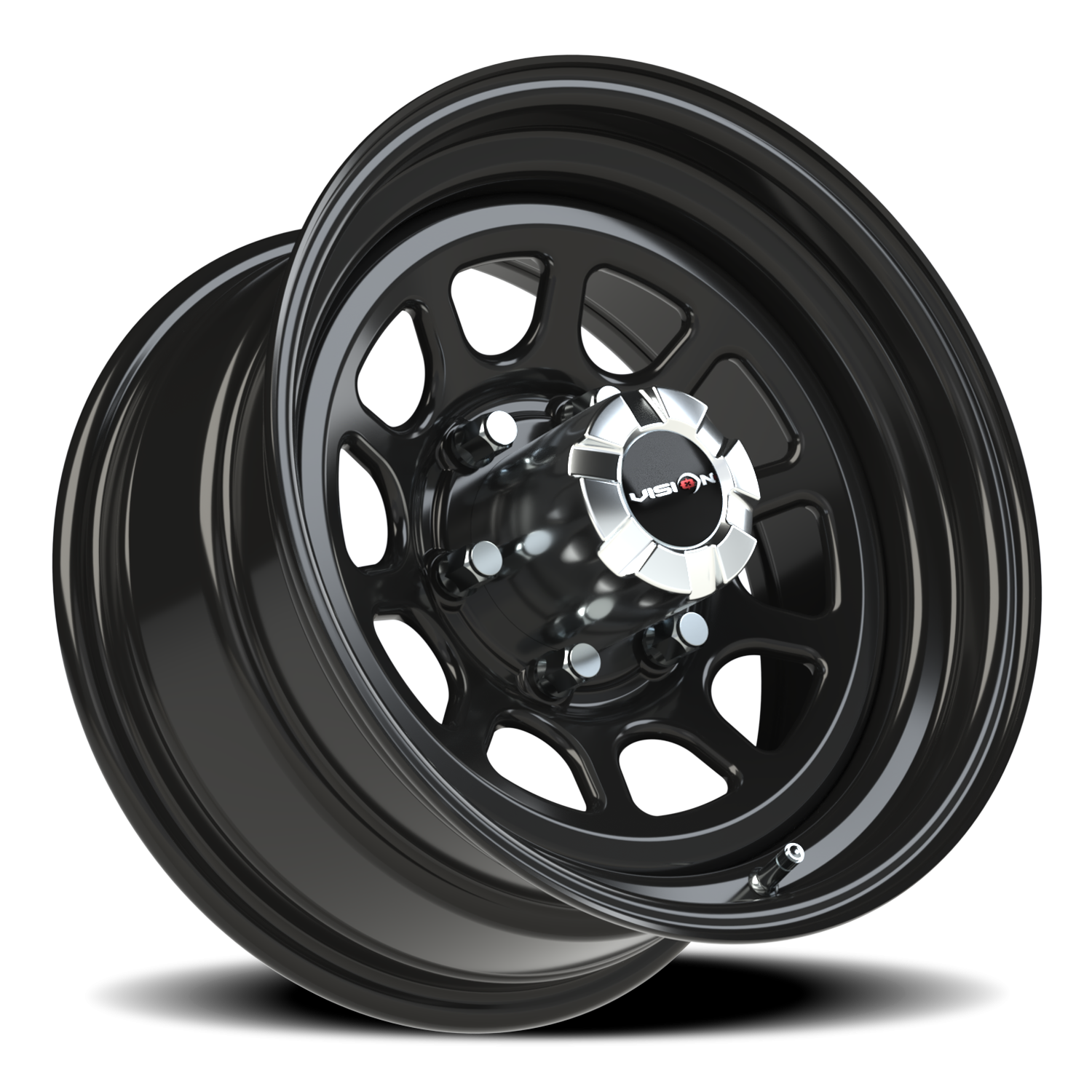 Vision Steel 16X8 Gloss Black Wheel