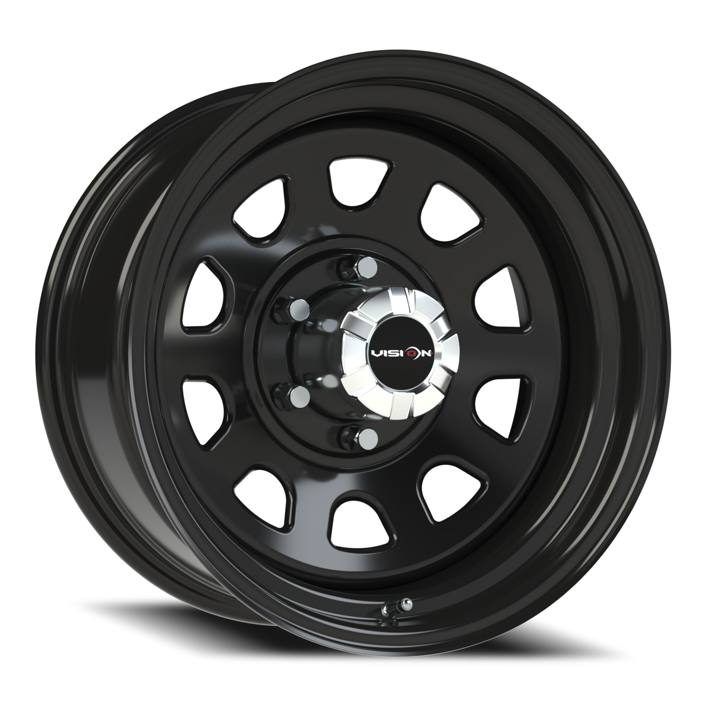Vision Steel 17X8 Gloss Black Wheel