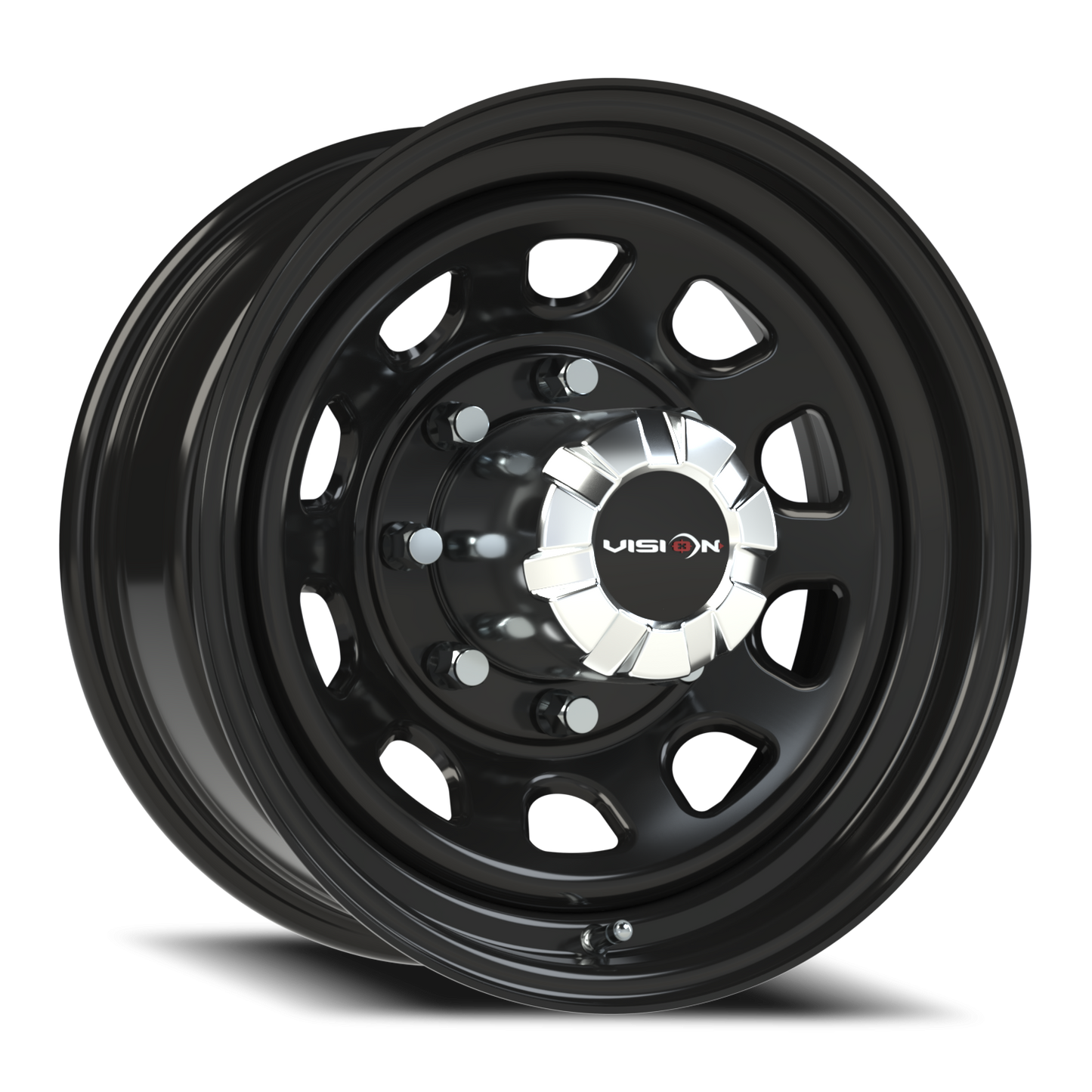 Vision Steel 16X7 Gloss Black Wheel