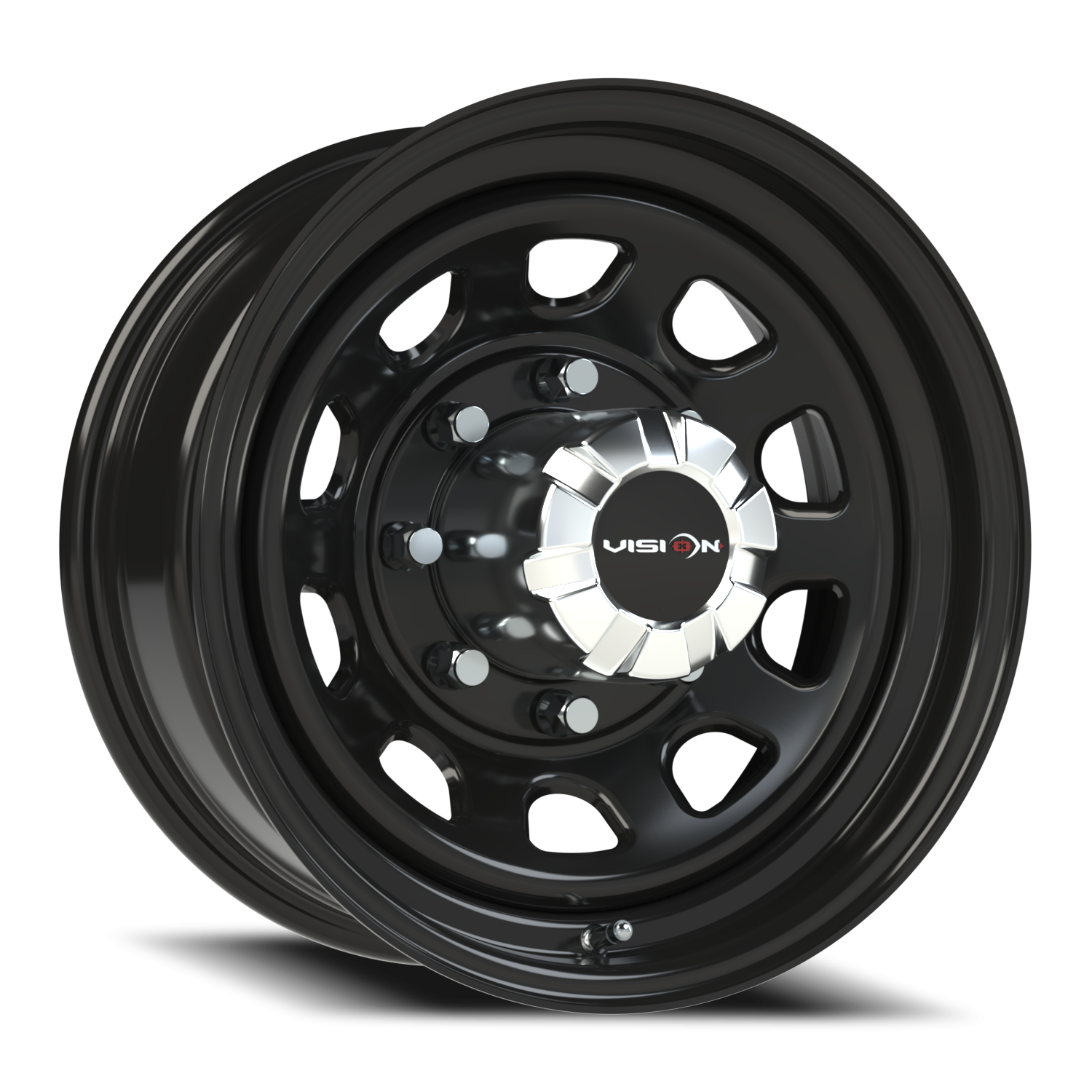 Vision Steel 16X7 Gloss Black Wheel