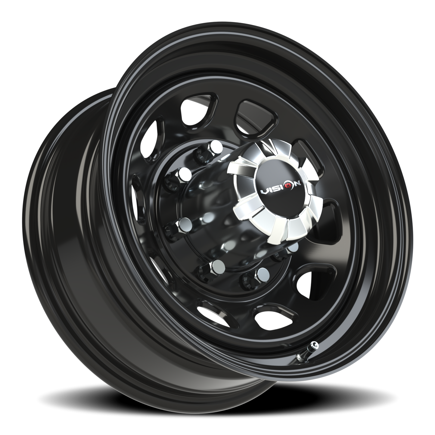 Vision Steel 16X7 Gloss Black Wheel