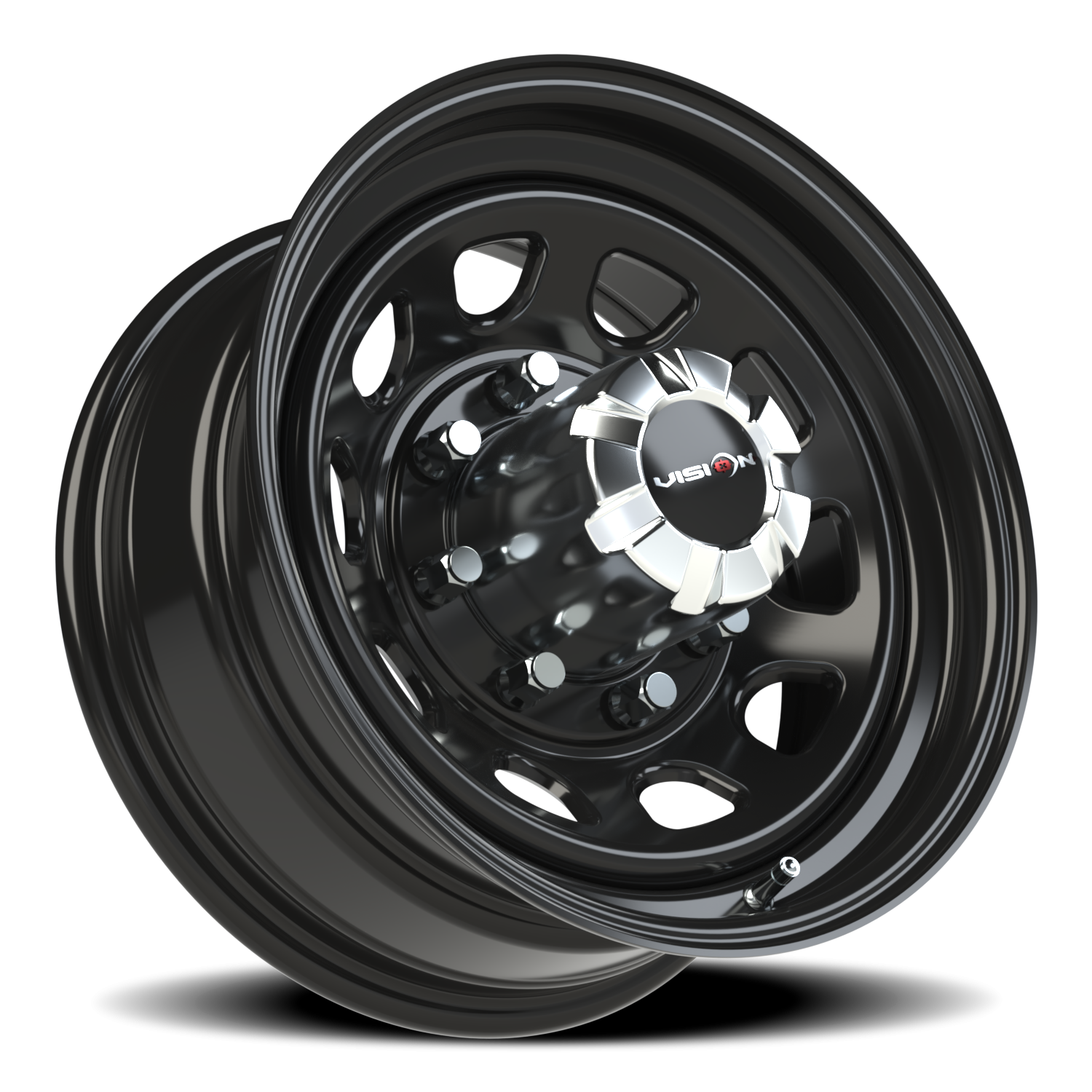 Vision Steel 16X7 Gloss Black Wheel