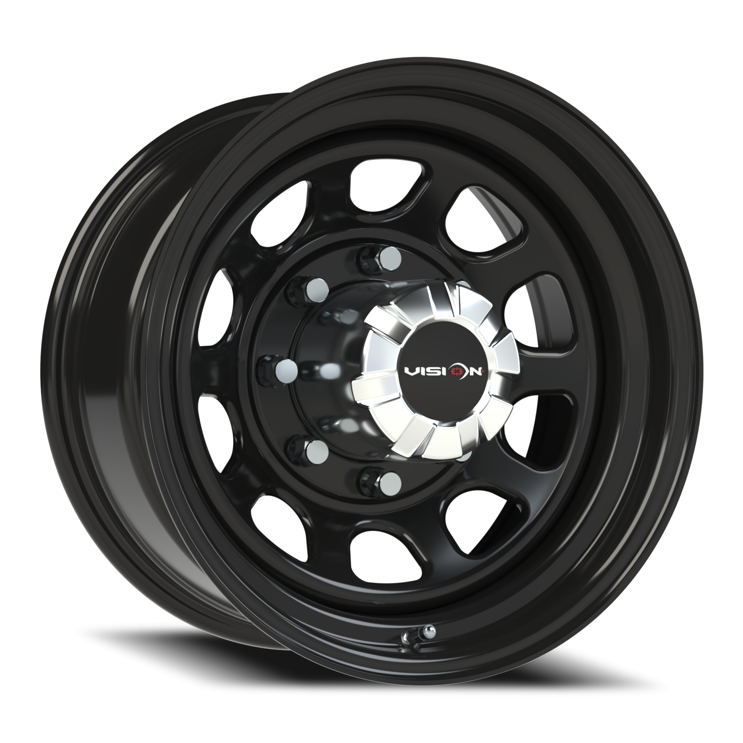 Vision Steel 16X8 Gloss Black Wheel