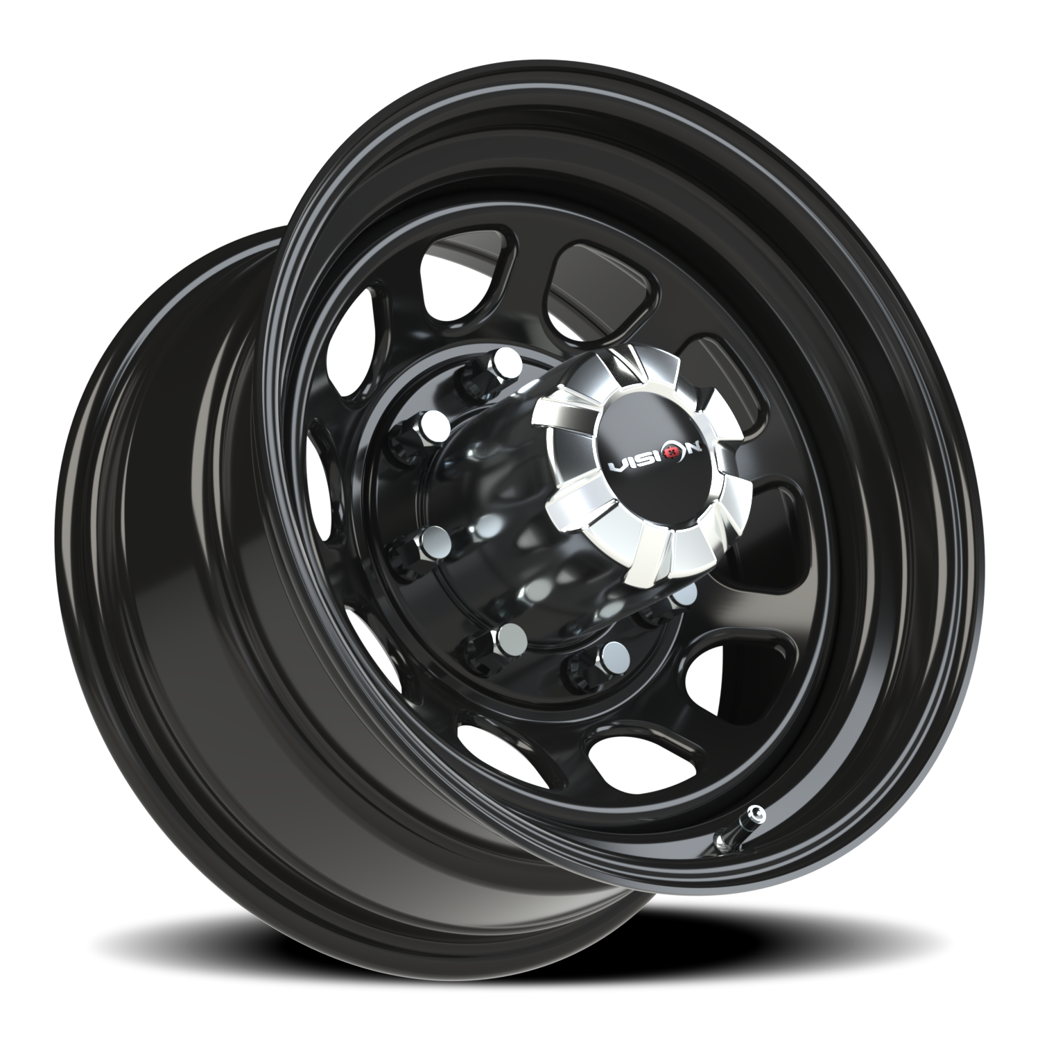 Vision Steel 16X8 Gloss Black Wheel
