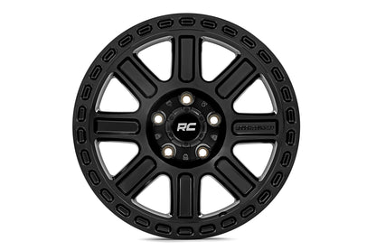 Rough Country 84 Series Wheel | One-Piece | Gloss Black | 15x8 | 5x4.5 | -19mm