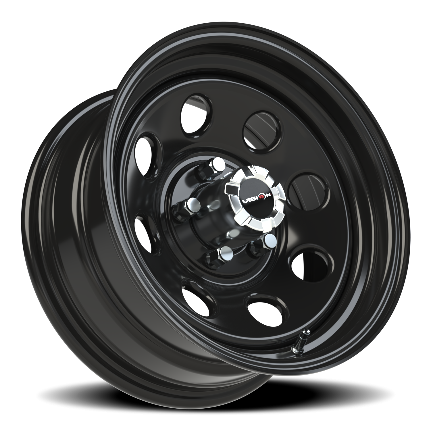 Vision Steel 15X7 Gloss Black Wheel