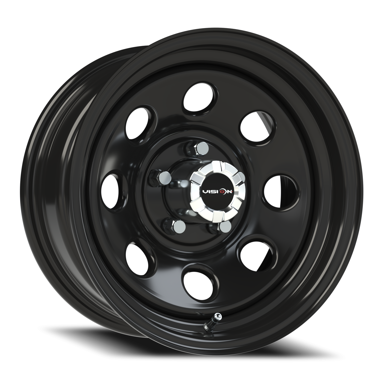 Vision Steel 15X7 Gloss Black Wheel