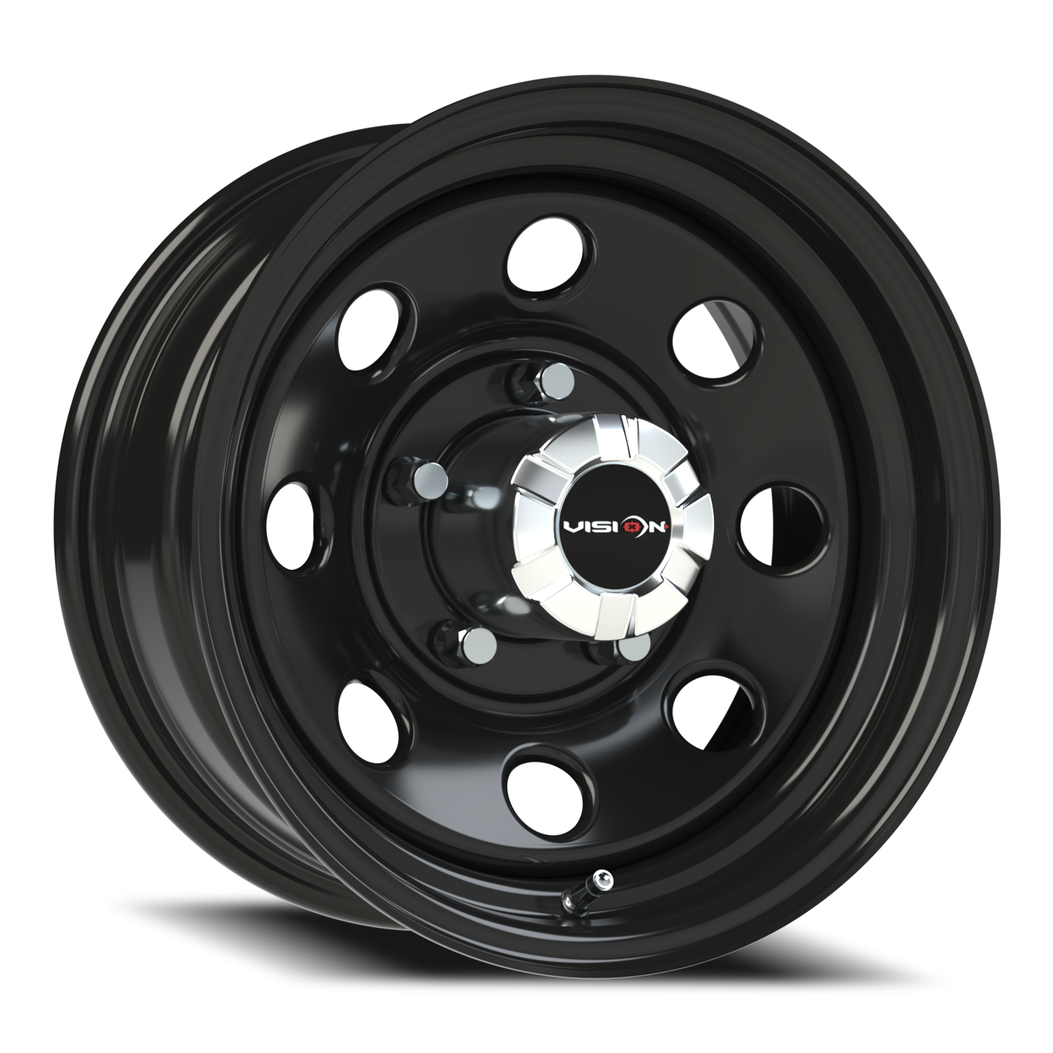 Vision Steel 15X7 Gloss Black Wheel