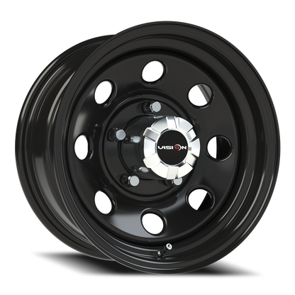 Vision Steel 15X7 Gloss Black Wheel