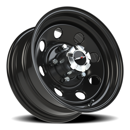 Vision Steel 15X7 Gloss Black Wheel