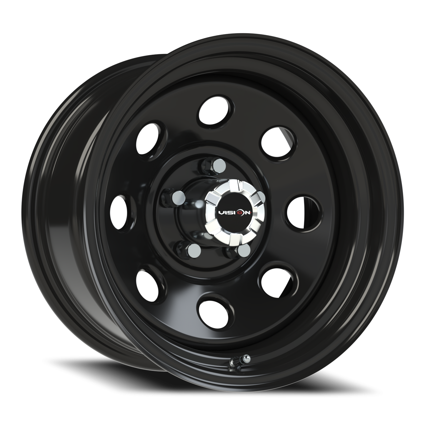 Vision Steel 15X8 Gloss Black Wheel