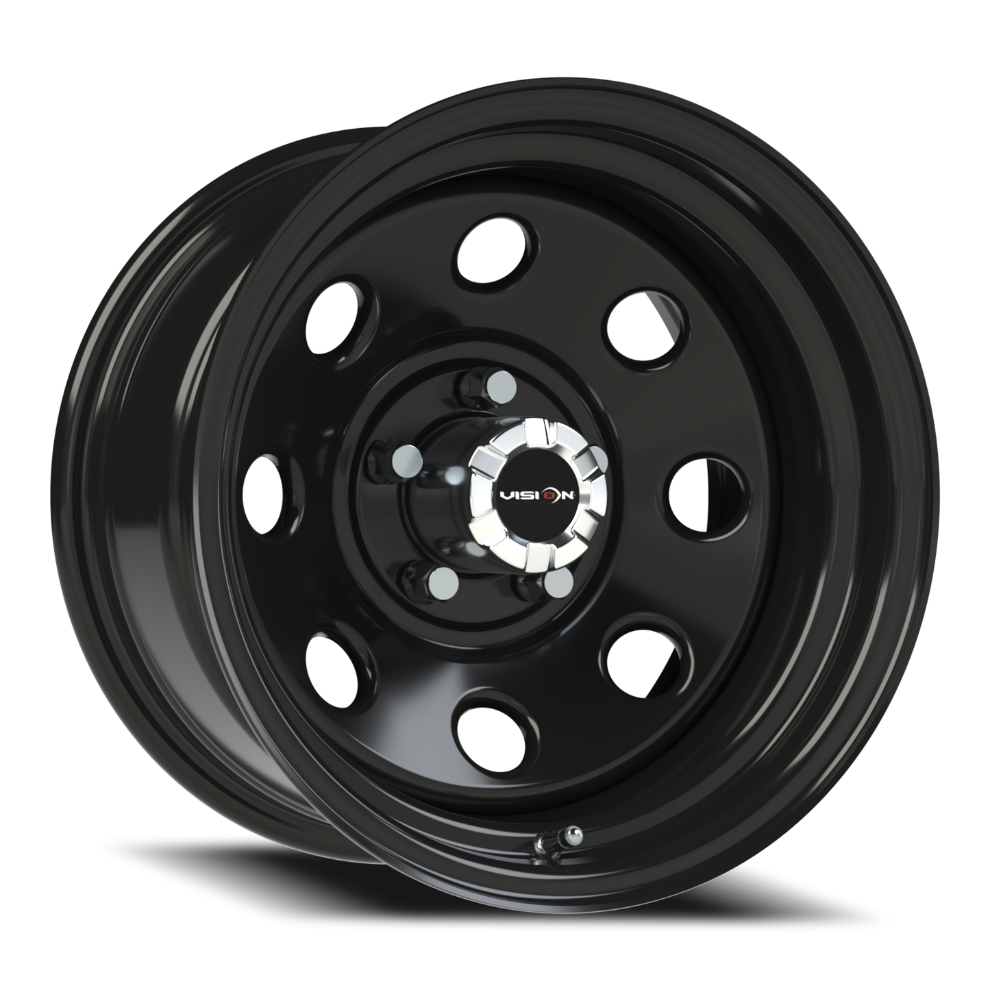 Vision Steel 15X8 Gloss Black Wheel