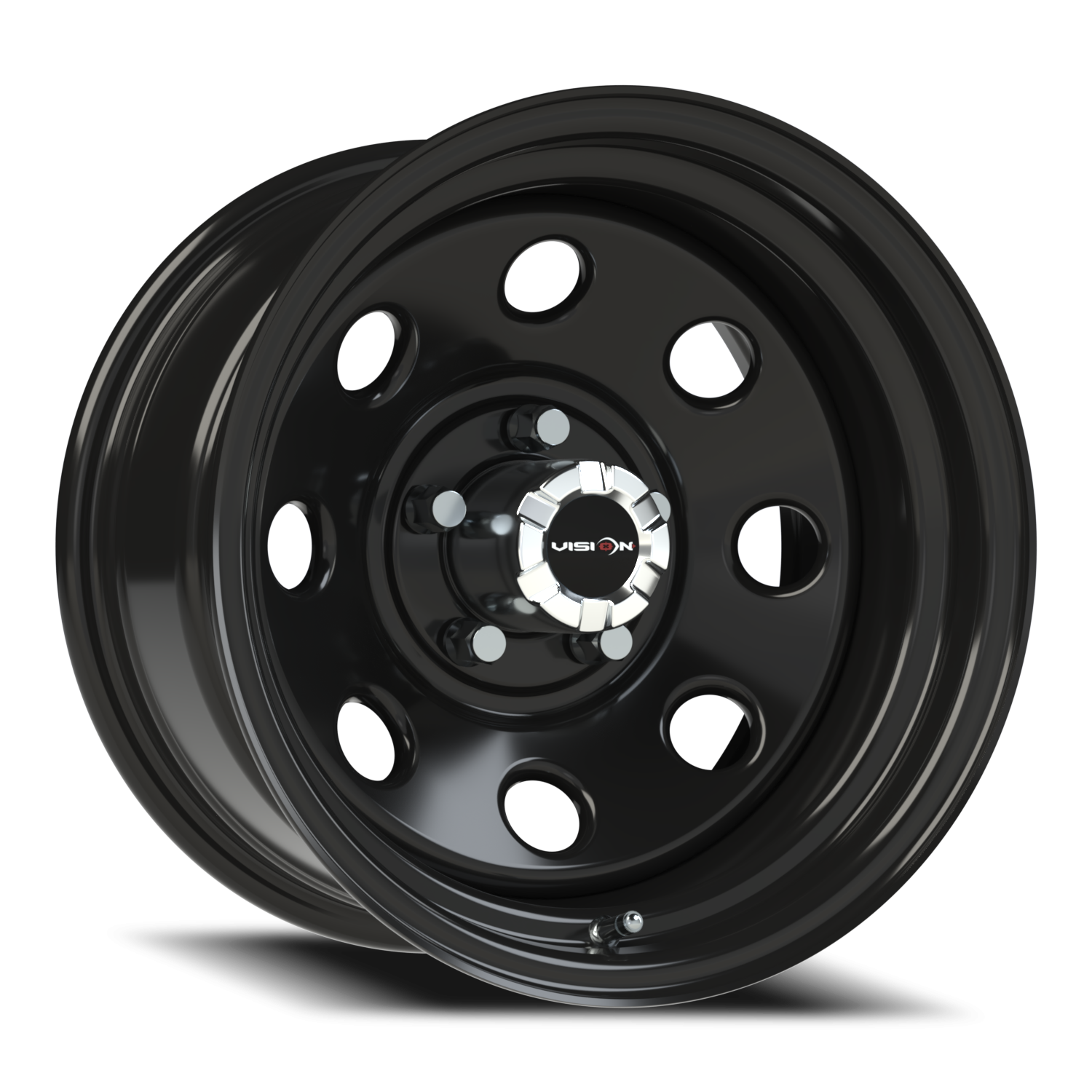 Vision Steel 15X8 Gloss Black Wheel