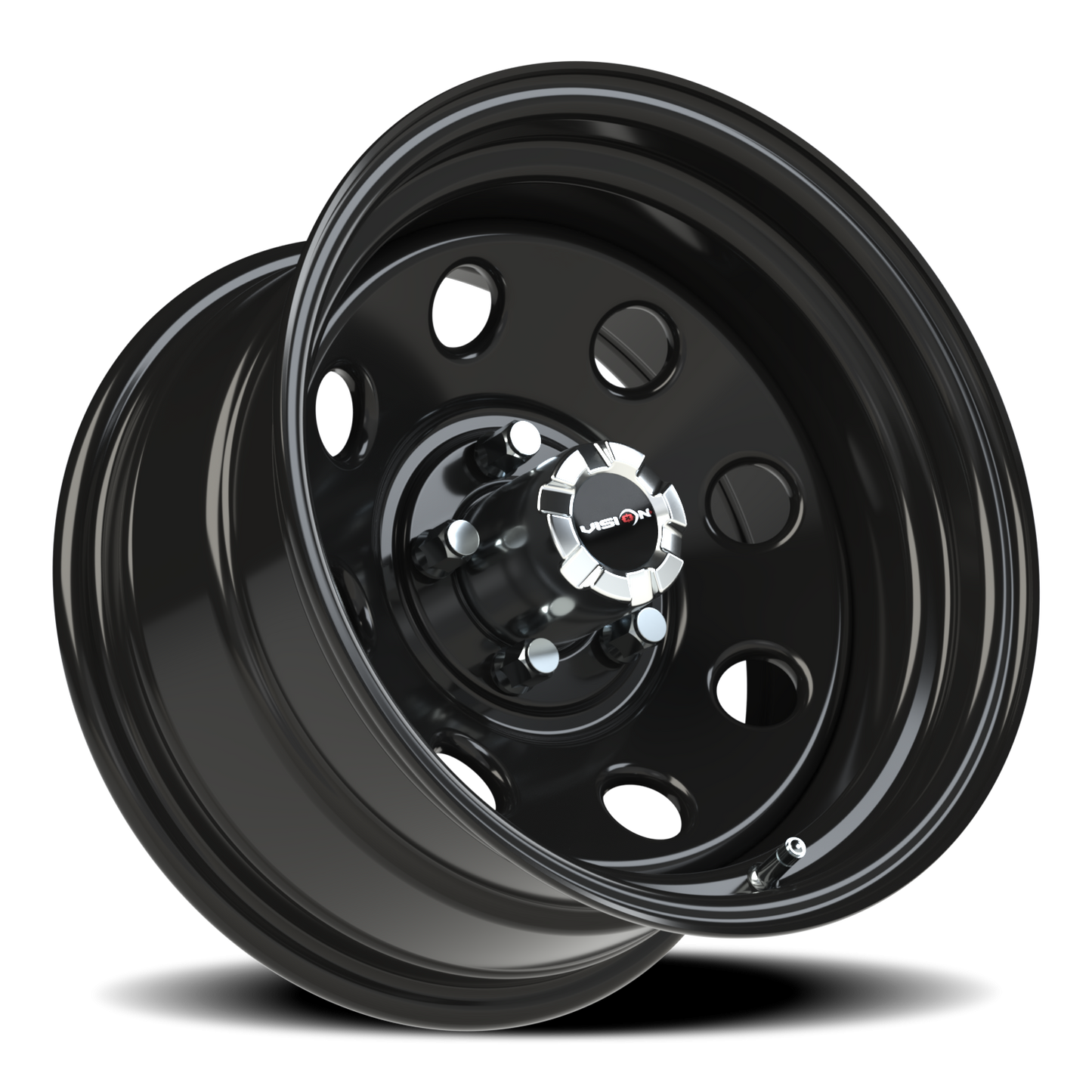 Vision Steel 15X8 Gloss Black Wheel